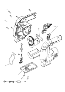 Exploded Diagram A Diagram and Parts List for REVCJS12C Type 1 Black and Decker Jig Saw